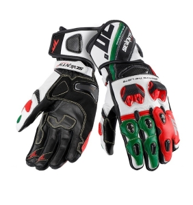 Manusi barbati racing vara Seventy model SD-R12 negru/rosu/verde - Negru/rosu/verde , XXXL (12 cm)