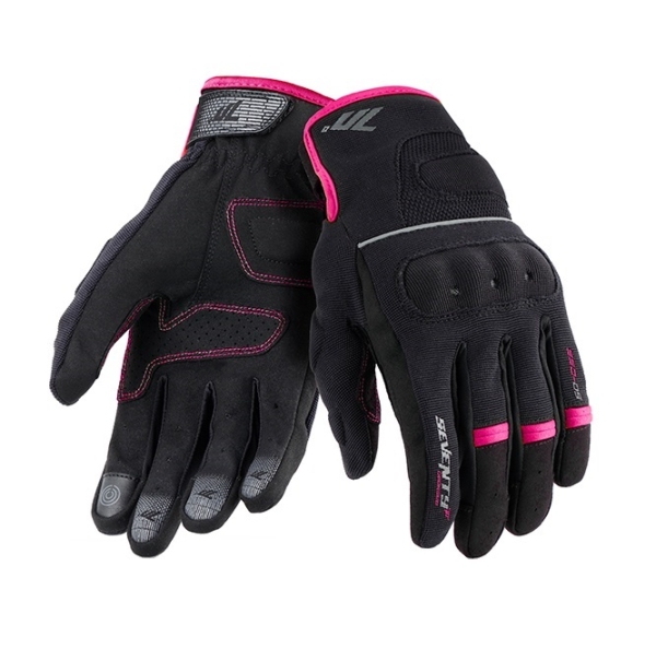 Manusi femei Urban vara Seventy model SD-C56 negru/roz - degete tactile - Negru/roz , L (9 cm)