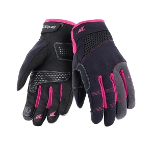 Manusi femei Urban vara Seventy model SD-C50 negru/roz - degete tactile - Negru/roz , S (7 cm)