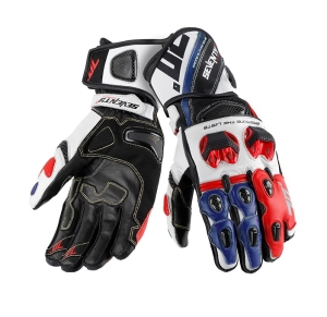 Manusi barbati racing vara Seventy model SD-R12 negru/rosu/albastru - Negru/rosu/albastru , M (8 cm)
