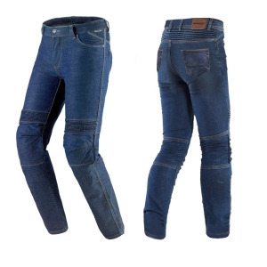Blugi (jeans) moto barbati Seventy model SD-PJ6 tip Slim fit culoare: albastru (insertii Aramid Kevlar) - Albastru , XL