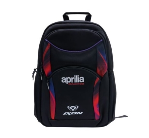 Rucsac (ghiozdan) moto Ixon model Aprilia 26 – culoare: negru/mov/rosu neon (produs cu licenta Aprilia)