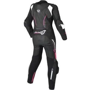 Combinezon de piele dama 1 piesa MACNA BLITZ 38 Negru/Roz/Alb, 3