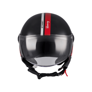 Casca open face motociclete MT Street S Runway B5 negru/rosu lucios - omologare noua ECE 22.06 - tip viziera: MT-V-15B - XL (61/62cm), 3