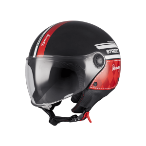 Casca open face motociclete MT Street S Runway B5 negru/rosu lucios - omologare noua ECE 22.06 - tip viziera: MT-V-15B - XL (61/62cm), 5