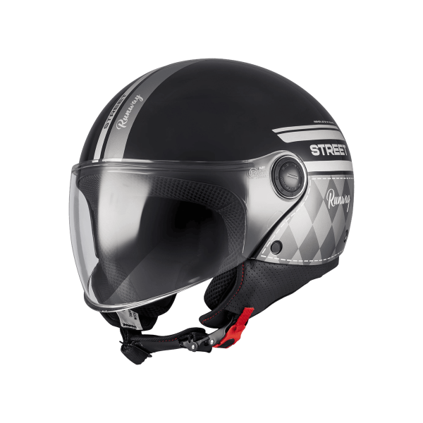 Casca open face motociclete MT Street S Runway B2 negru/gri lucios - omologare noua ECE 22.06 - tip viziera: MT-V-15B - M (57/58cm), 5