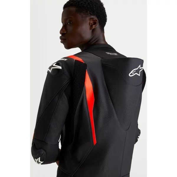 Combinezon de piele 2 piese ALPINESTARS MISSILE V3 46 Negru/Rosu fluo, 7