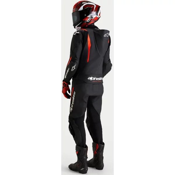 Combinezon de piele 2 piese ALPINESTARS MISSILE V3 46 Negru/Rosu fluo, 12