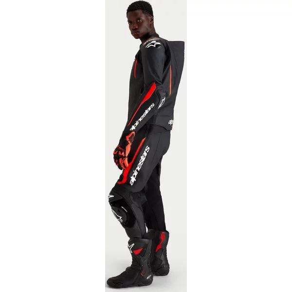 Combinezon de piele 2 piese ALPINESTARS MISSILE V3 46 Negru/Rosu fluo, 13