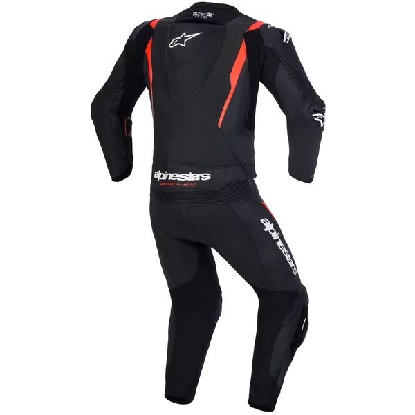 Combinezon de piele 2 piese ALPINESTARS MISSILE V3 46 Negru/Rosu fluo, 16