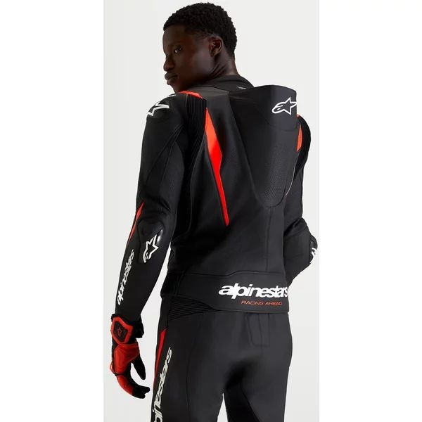 Combinezon de piele 2 piese ALPINESTARS MISSILE V3 46 Negru/Rosu fluo, 37
