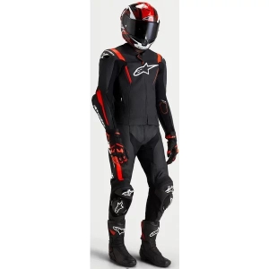 Combinezon de piele 2 piese ALPINESTARS MISSILE V3 46 Negru/Rosu fluo, 6