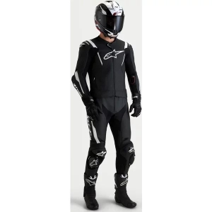 Combinezon de piele 2 piese ALPINESTARS MISSILE V3 46 Negru/Rosu fluo, 11