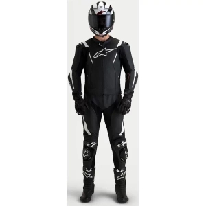 Combinezon de piele 2 piese ALPINESTARS MISSILE V3 46 Negru/Rosu fluo, 19