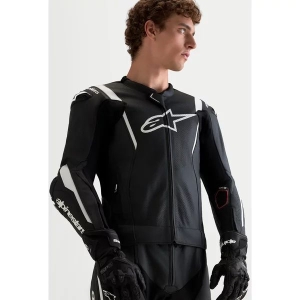 Combinezon de piele 2 piese ALPINESTARS MISSILE V3 46 Negru/Rosu fluo, 21