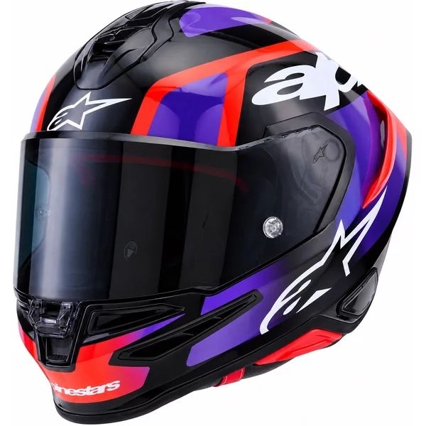 Casca integrala sport ALPINESTARS S-R7 LUMEN XS Negru/Mov/Rosu fluo, 6