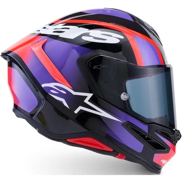 Casca integrala sport ALPINESTARS S-R7 LUMEN XS Negru/Mov/Rosu fluo, 10