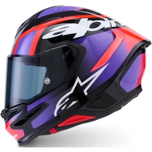 Casca integrala sport ALPINESTARS S-R7 LUMEN XS Negru/Mov/Rosu fluo, 3