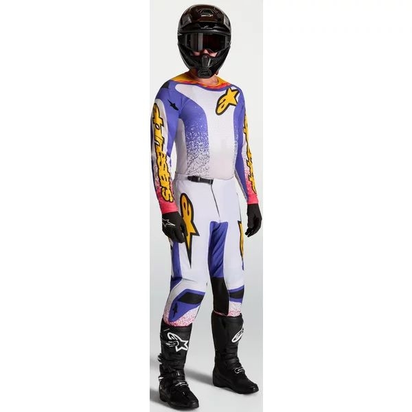 Tricou cross-enduro ALPINESTARS FLUID DRAG 2027 S Negru/Alb/Rosu fluo, 2
