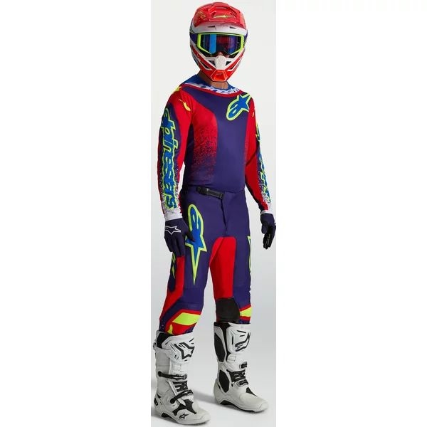 Tricou cross-enduro ALPINESTARS FLUID DRAG 2027 S Negru/Alb/Rosu fluo, 8