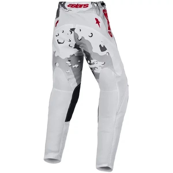 Pantalonii cross-enduro de copii ALPINESTARS FLUID LONE 2027 26 Gri/Alb/Rosu, 2