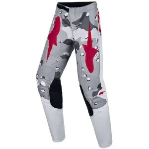 Pantalonii cross-enduro de copii ALPINESTARS FLUID LONE 2027 26 Gri/Alb/Rosu, 7
