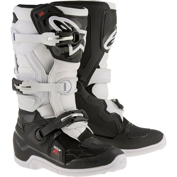 Cizme cross-enduro copii ALPINESTARS TECH 7S YOUTH 35.5 Roz fluo/Negru/Alb, 8