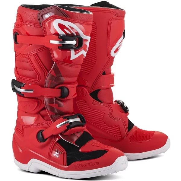 Cizme cross-enduro copii ALPINESTARS TECH 7S YOUTH 35.5 Roz fluo/Negru/Alb, 9