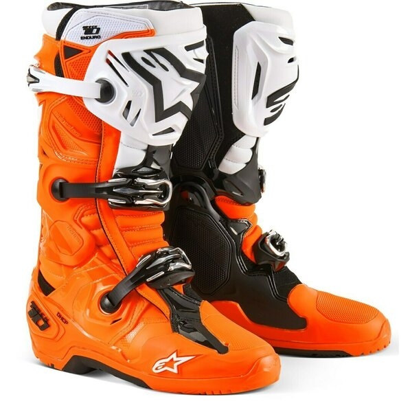 Cizme cross-enduro ALPINESTARS TECH 10 ENDURO 40.5 Gri/Rosu fluo, 16