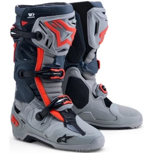 Cizme cross-enduro ALPINESTARS TECH 10 ENDURO 40.5 Gri/Rosu fluo, 18