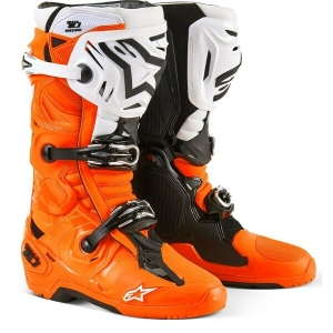 Cizme cross-enduro ALPINESTARS TECH 10 ENDURO 40.5 Gri/Rosu fluo, 16
