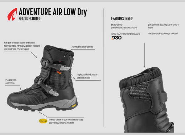 Cizme Moto Adventure Pro Low Dry Brown, 4