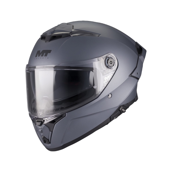 Casca integrala MT Thunder 4 R SV Pure A2 gri mat (ochelari soare integrati) + lentila antiaburire Pinlock 70 cadou - tip viziera: MT-V-28C - DKS 435 - M (57/58cm)