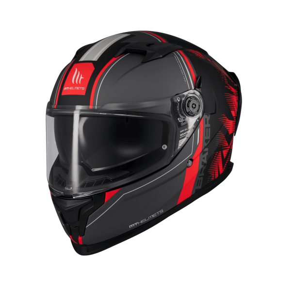 Casca integrala MT Braker SV Charm B5 negru/rosu mat (ochelari soare integrati) - tip viziera: MT-V-28B - DKS435 - punctaj maxim SHARP Test - 5 stele - Negru/rosu mat , XXL (63/64cm), 5