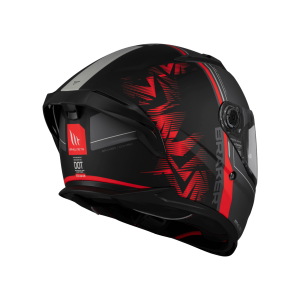 Casca integrala MT Braker SV Charm B5 negru/rosu mat (ochelari soare integrati) - tip viziera: MT-V-28B - DKS435 - punctaj maxim SHARP Test - 5 stele - Negru/rosu mat , M (57/58cm)