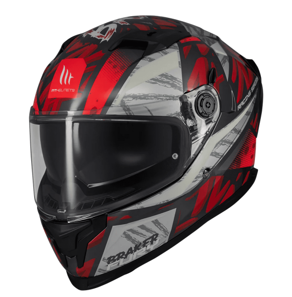 Casca integrala MT Braker SV Fury C5 rosu lucios (ochelari soare integrati) - tip viziera: MT-V-28B - DKS435 - punctaj maxim SHARP Test - 5 stele - Rosu lucios , XS (53/54cm), 5
