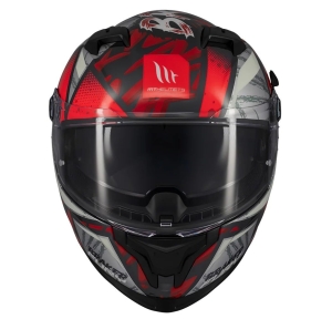 Casca integrala MT Braker SV Fury C5 rosu lucios (ochelari soare integrati) - tip viziera: MT-V-28B - DKS435 - punctaj maxim SHARP Test - 5 stele - Rosu lucios , S (55/56cm)