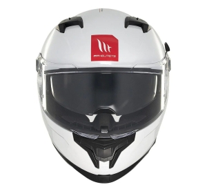 Casca integrala MT Braker SV A0 alb lucios (ochelari soare integrati) - tip viziera: MT-V-28B - DKS435 - punctaj maxim SHARP Test - 5 stele - Alb lucios , XS (53/54cm)