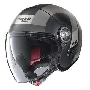 Casca Open-Face N 21 Visor Spheroid Negru/Gri