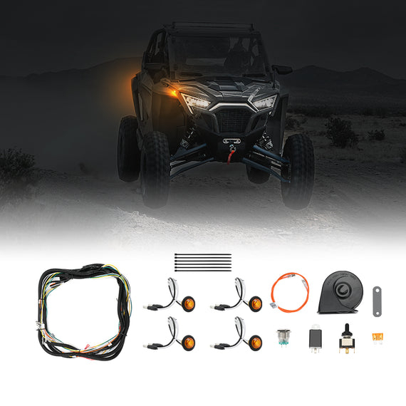 KIT SEMNALIZARE CU CLAXON - ATV / SSV / UTV - CAN-AM / POLARIS / CFMOTO / HONDA / YAMAHA / KAWASAKI