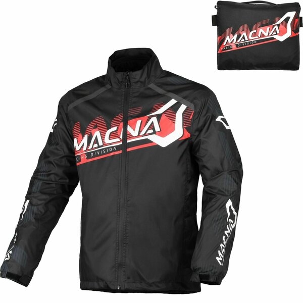 Geaca de ploaie MACNA RAINOSSI M Negru/Rosu/Alb, 12