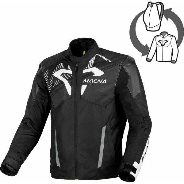 Geaca de vara impermeabila MACNA SEVENT Negru/Alb XL, 6