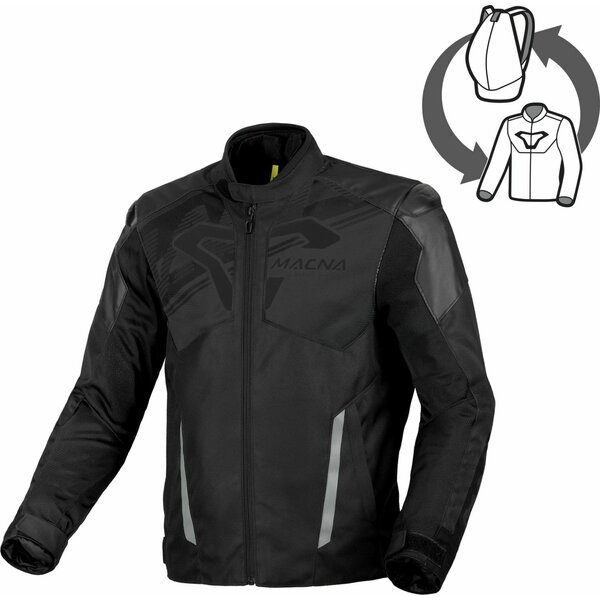 Geaca de vara impermeabila MACNA SEVENT Negru/Rosu/Alb 3XL, 2