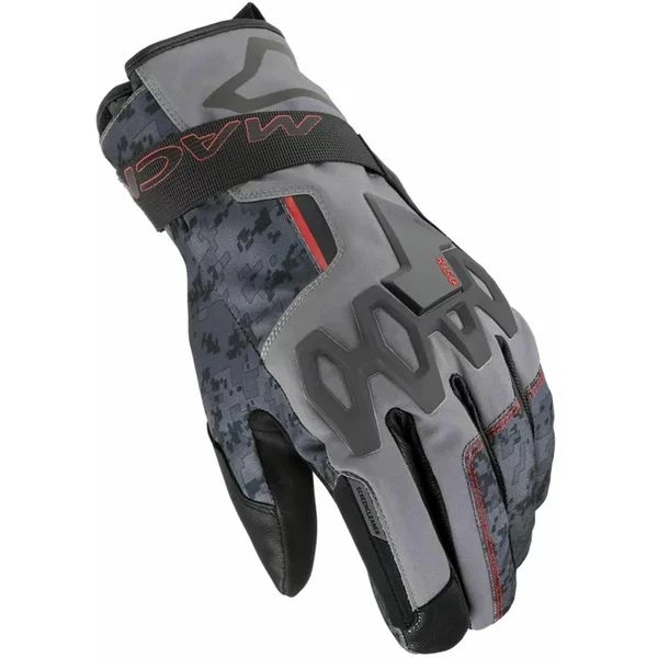Manusi moto impermeabile MACNA ARCALON RTX S Gri/Negru camo/Rosu, 2