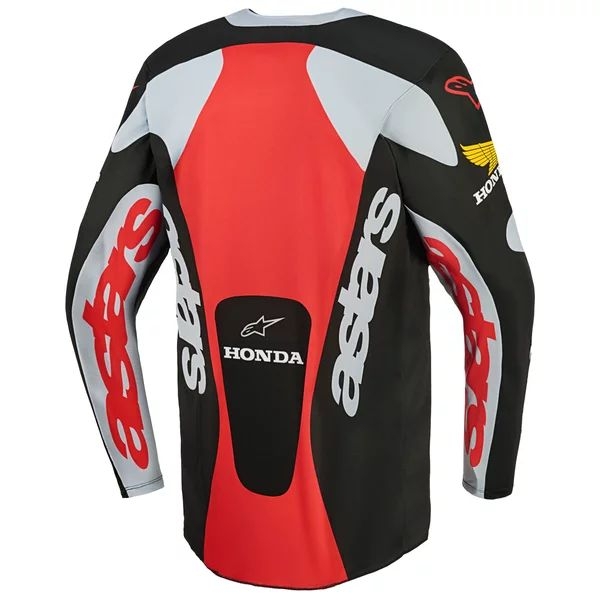 Tricou cross-enduro ALPINESTARS HONDA RACER VEIL S Negru/Gri/Rosu, 3