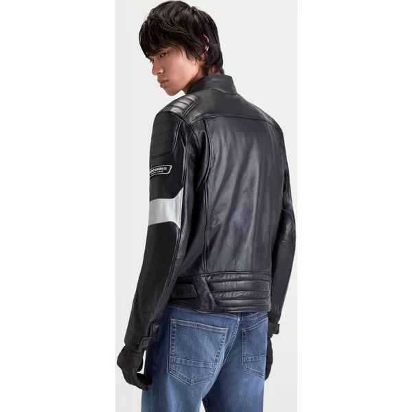Geaca de piele ALPINESTARS REVERN Negru S, 5