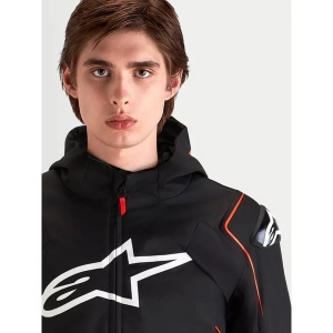 Geaca textil impermeabila ALPINESTARS ZACA V2 S Negru/Rosu fluo, 25