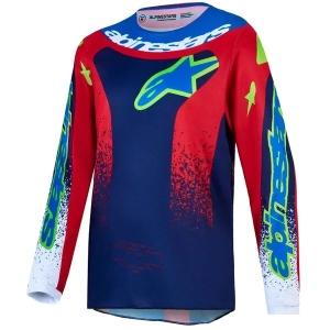 Tricou cross-enduro copii ALPINESTARS FLUID DRAG 2027 S Alb/Mov/Auriu, 3