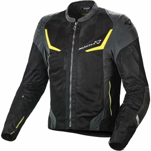 Geaca textil de vara Macna Orcano Night Eye XXL Negru/Gri/Galben, 9