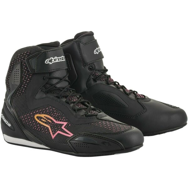 Ghete moto sport/touring Alpinestars Stella Faster-3 RIDEKNIT 36 Negru/Galben/Roz, 3